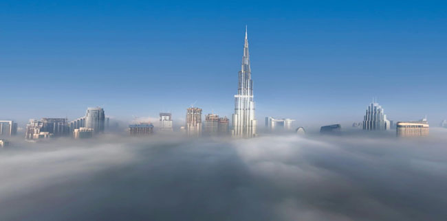 Winter in Dubai Burj Khalifa View