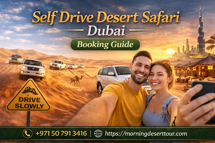 couple enjoying at a Self Drive Desert Safari Dubai